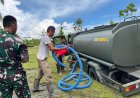Yonif TP 860/NSK Salurkan Air Bersih ke Masjid Al-Falaq, Warga Baino Jaya Apresiasi Kepedulian TNI
